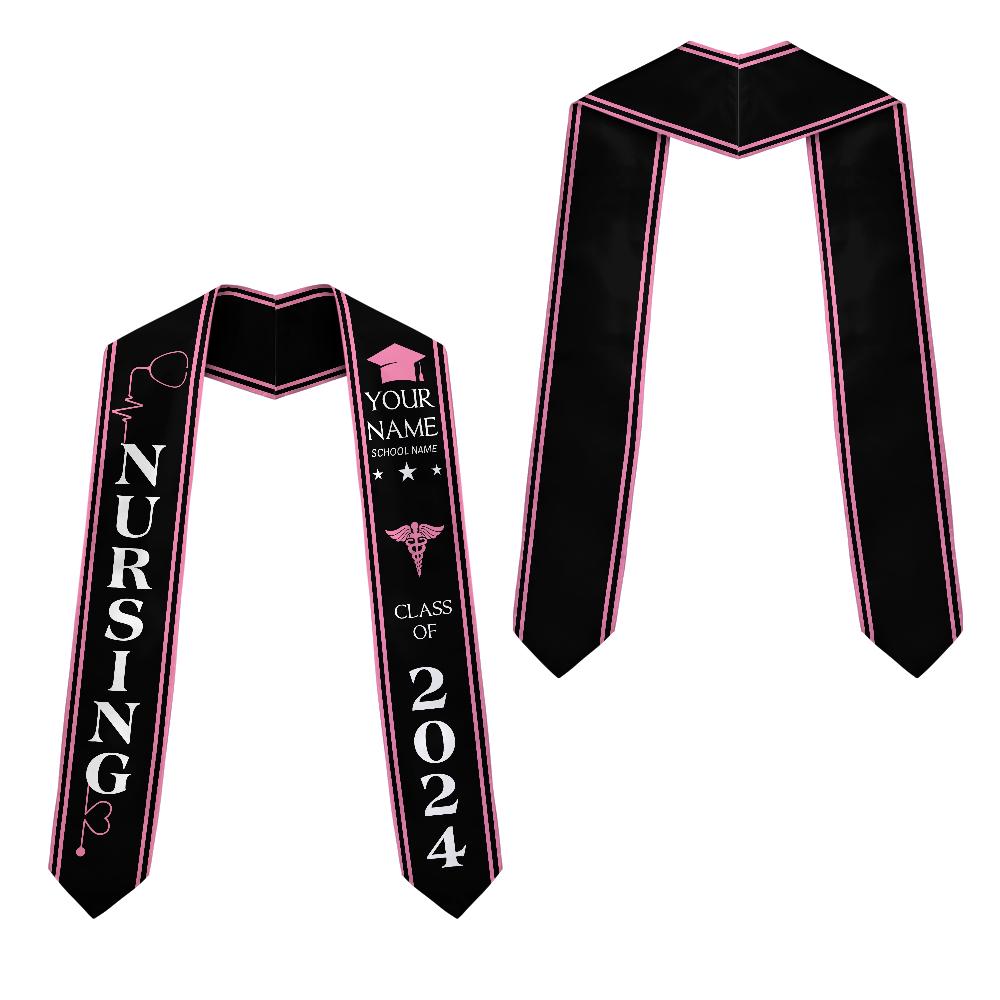 Personalized Nursing Stole, Custom Nursing Graduation Stole, RN Nursing Stole Graduation Class Of 2025, Nursing Graduation 2025 TD-0423-CAI5
