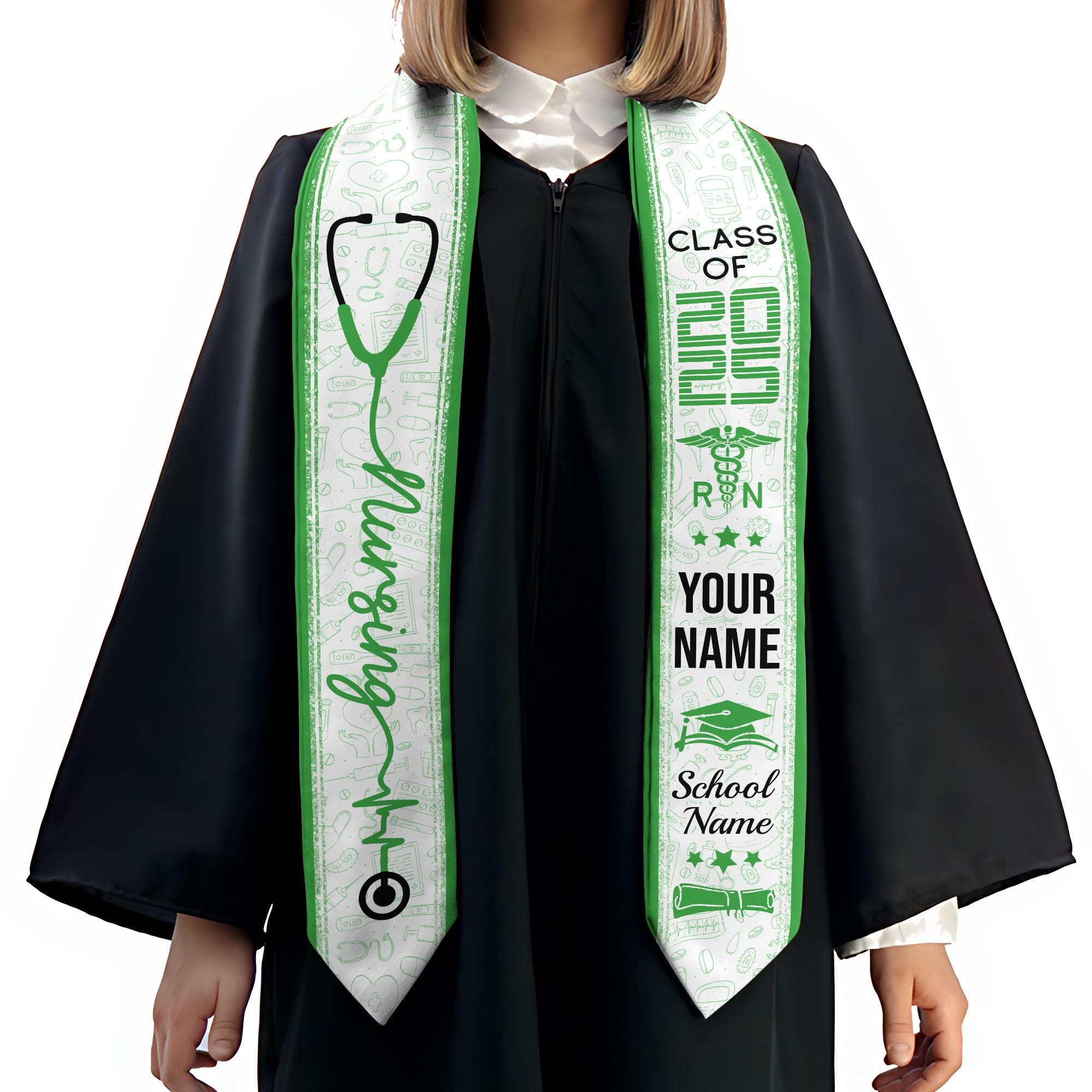Customized Nursing Stole, Nursing Graduation Stole, RN Stole Nursing Stole Graduation 2025, Nursing Graduation, Nursing Stole Graduate 2025