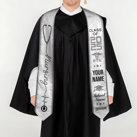 Customized Nursing Stole, Nursing Graduation Stole, RN Stole Nursing Stole Graduation 2025, Nursing Graduation, Nursing Stole Graduate 2025
