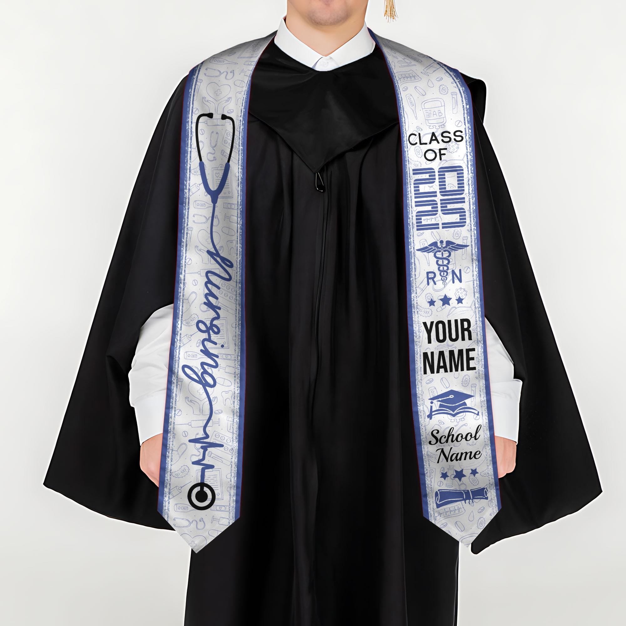 Customized Nursing Stole, Nursing Graduation Stole, RN Stole Nursing Stole Graduation 2025, Nursing Graduation, Nursing Stole Graduate 2025