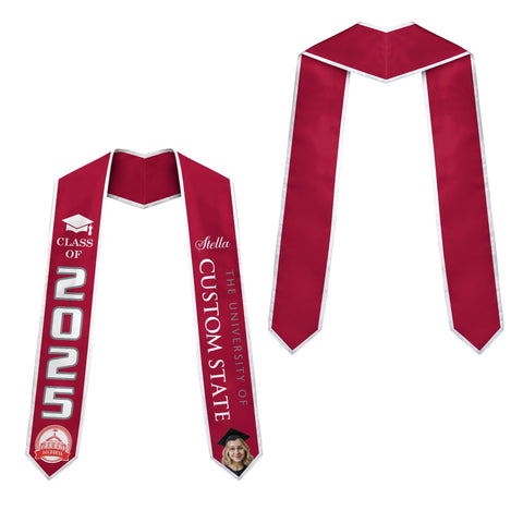 Personalized Graduation 2025 Stoles, Custom Class Of 2025 Stoles, Your High School Grad Sash, Any University Grad Stoles Sash TD-0122-YC0O