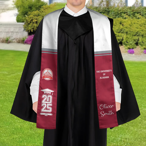 Personalized Graduation 2025 Stoles, Custom Class Of 2025 Stoles, Your High School Grad Sash, Any University Grad Stoles Sash TD-0122-AFYL