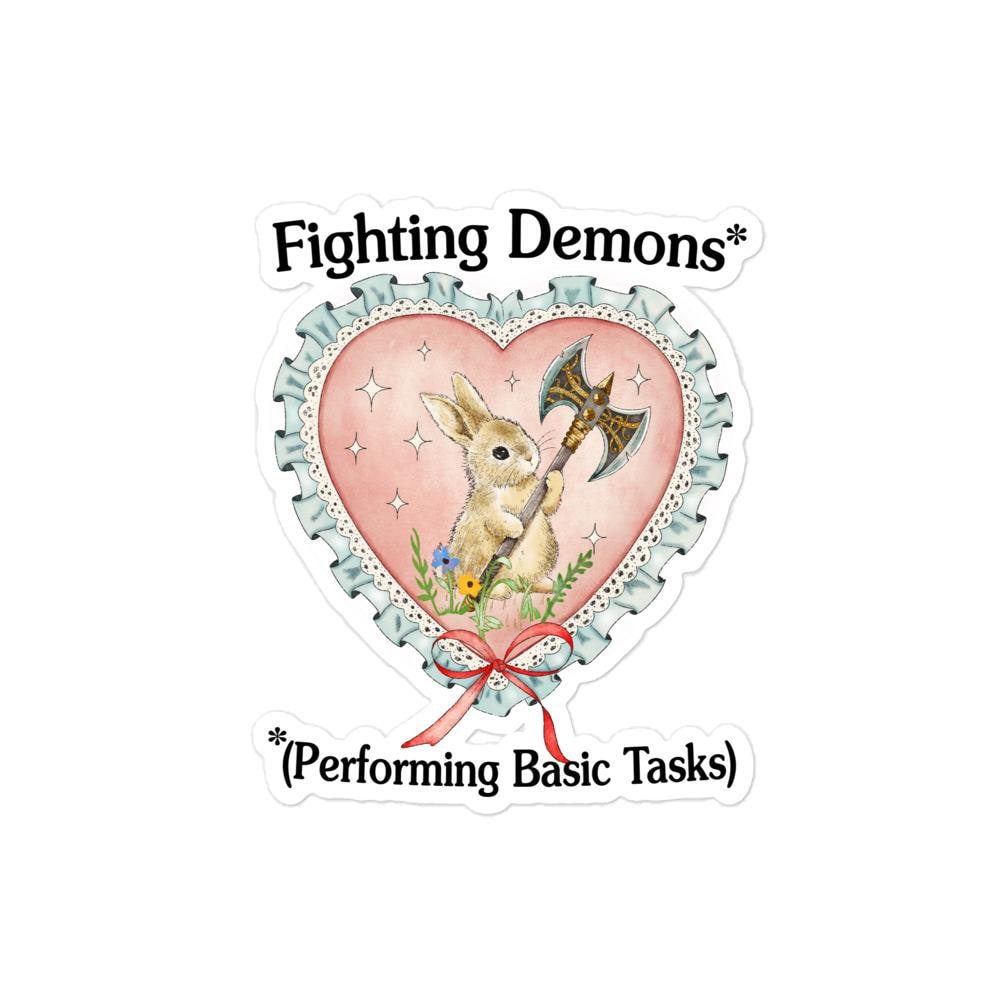 Fighting Demons Bubble-free stickers