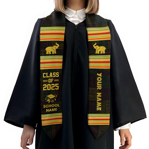 Custom African American Flag Graduation Sash 2025, African Graduation Sash, African Graduation Stole Class Of 2025, African Graduation Gifts