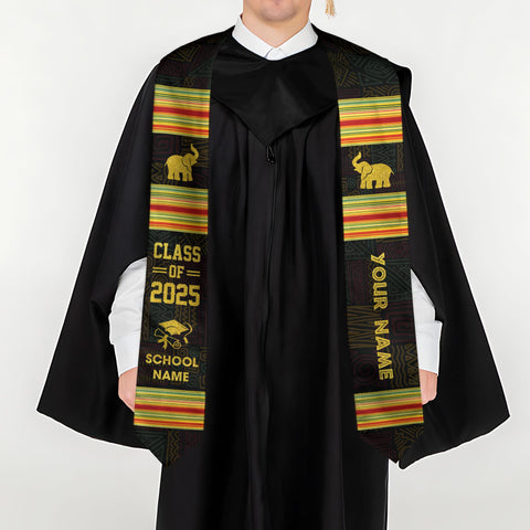 Custom African American Flag Graduation Sash 2025, African Graduation Sash, African Graduation Stole Class Of 2025, African Graduation Gifts