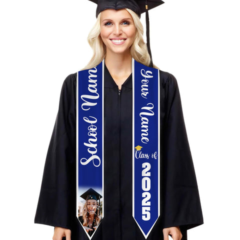 Personalized Congrats 2025 Graduation Stole, Graduation Stole Custom School Name, Your Name, Graduation Sash Gift, Class of 2025 Grad Sash