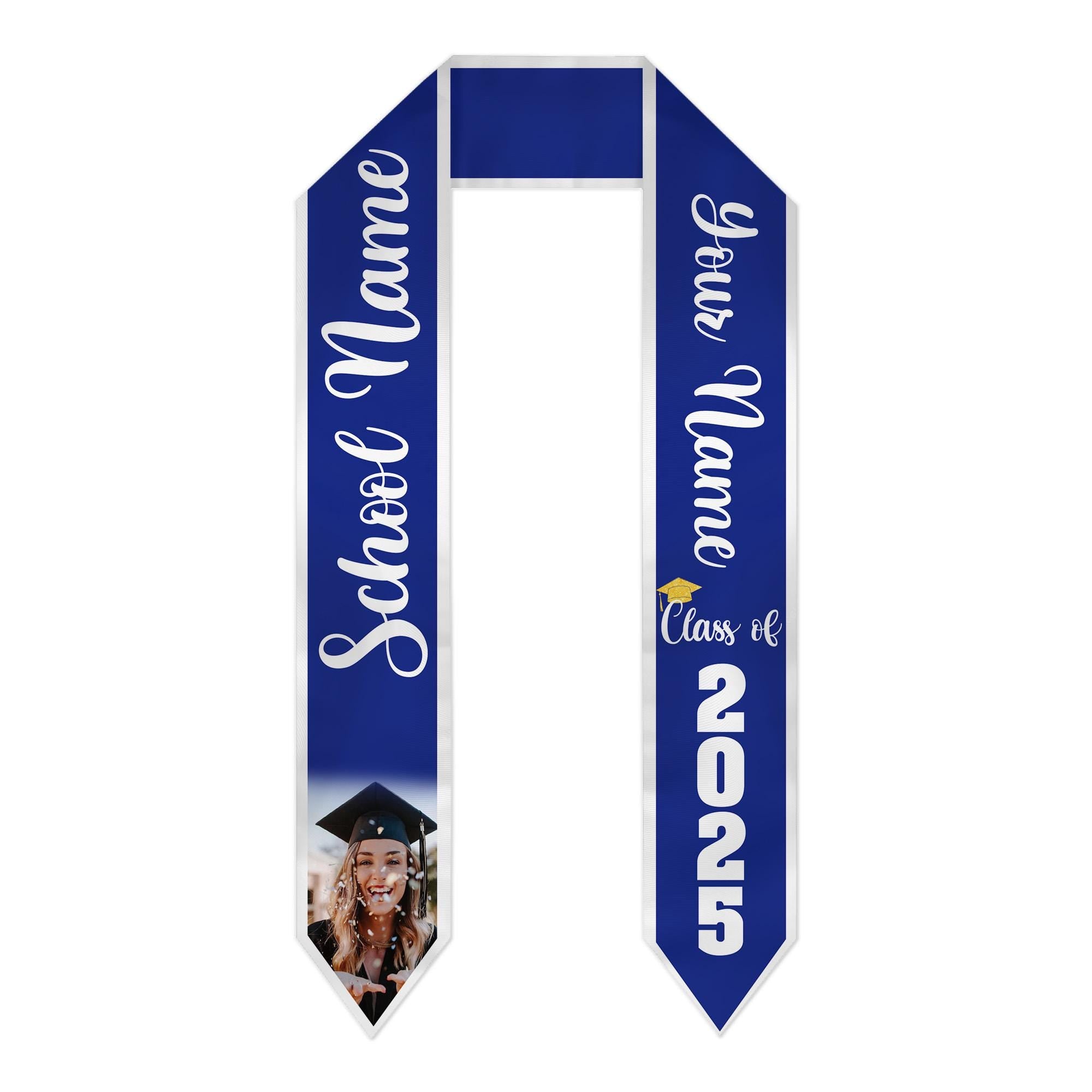 Personalized Congrats 2025 Graduation Stole, Graduation Stole Custom School Name, Your Name, Graduation Sash Gift, Class of 2025 Grad Sash