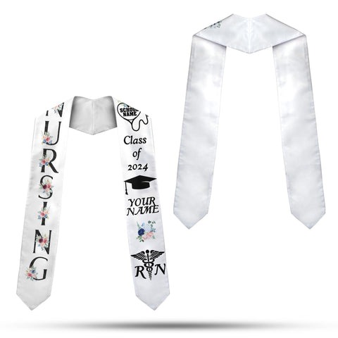 Personalized Nursing Stole, Custom Nursing Graduation Stole, RN Nursing Stole Graduation Class Of 2025, Nursing Graduation 2025 TD-0412-OJRK