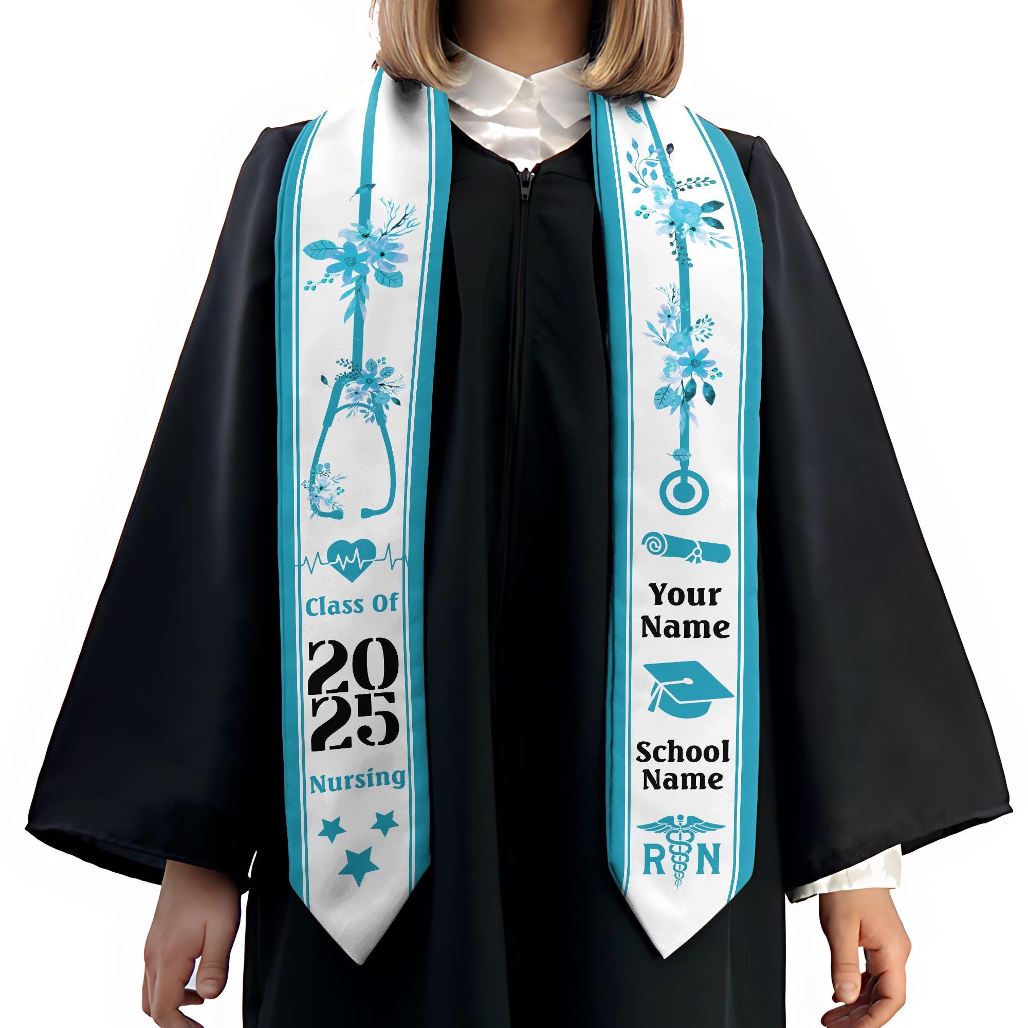 Customized Nursing Stole, Nursing Graduation Stole, RN Stole Nursing Stole Graduation 2025, Nursing Graduation, Nursing Stole Graduate 2025