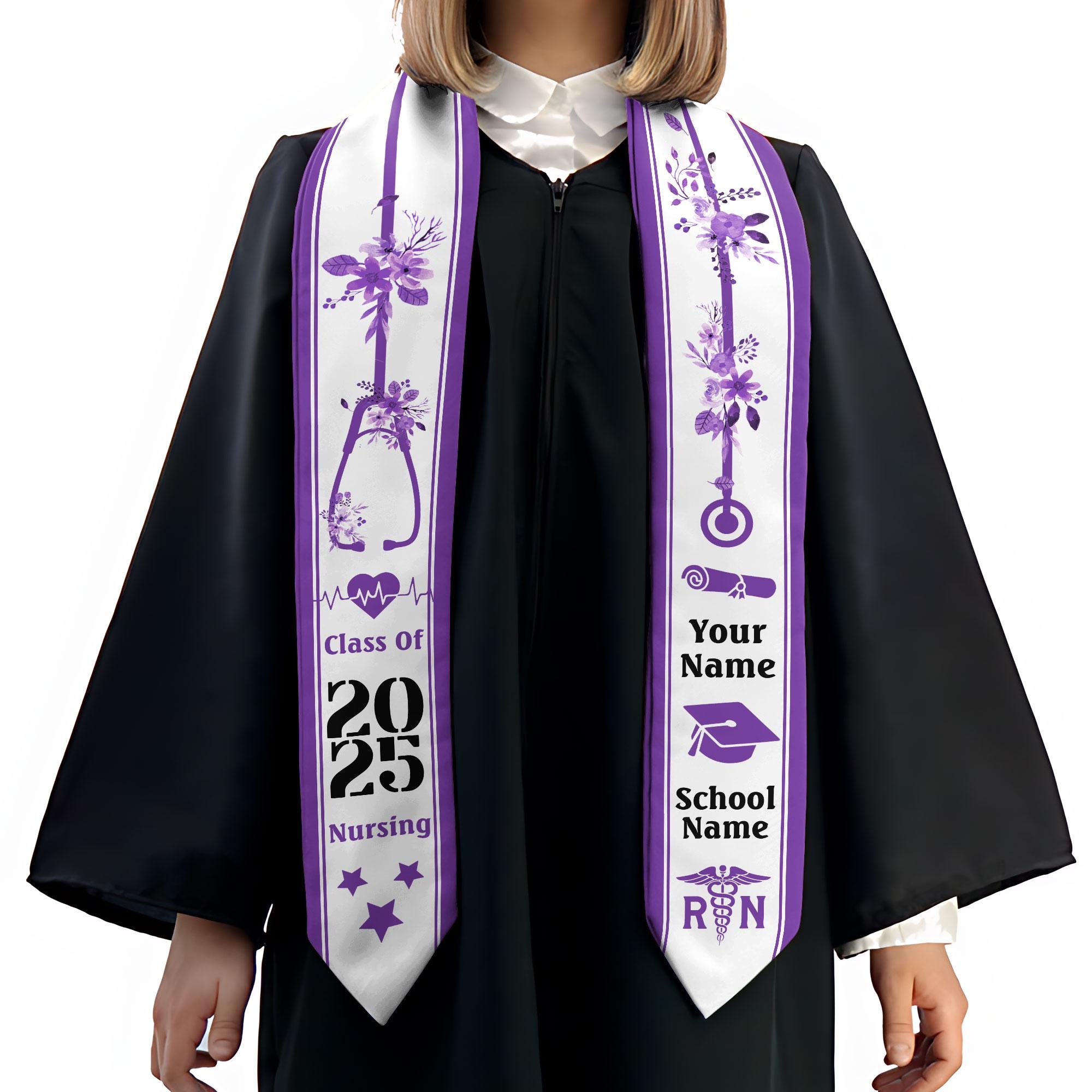 Customized Nursing Stole, Nursing Graduation Stole, RN Stole Nursing Stole Graduation 2025, Nursing Graduation, Nursing Stole Graduate 2025