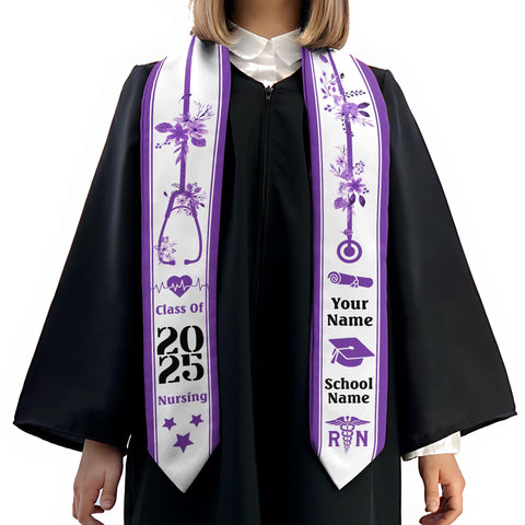 Customized Nursing Stole, Nursing Graduation Stole, RN Stole Nursing Stole Graduation 2025, Nursing Graduation, Nursing Stole Graduate 2025