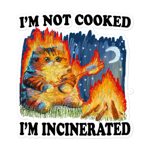 Not Cooked Bubble-free stickers