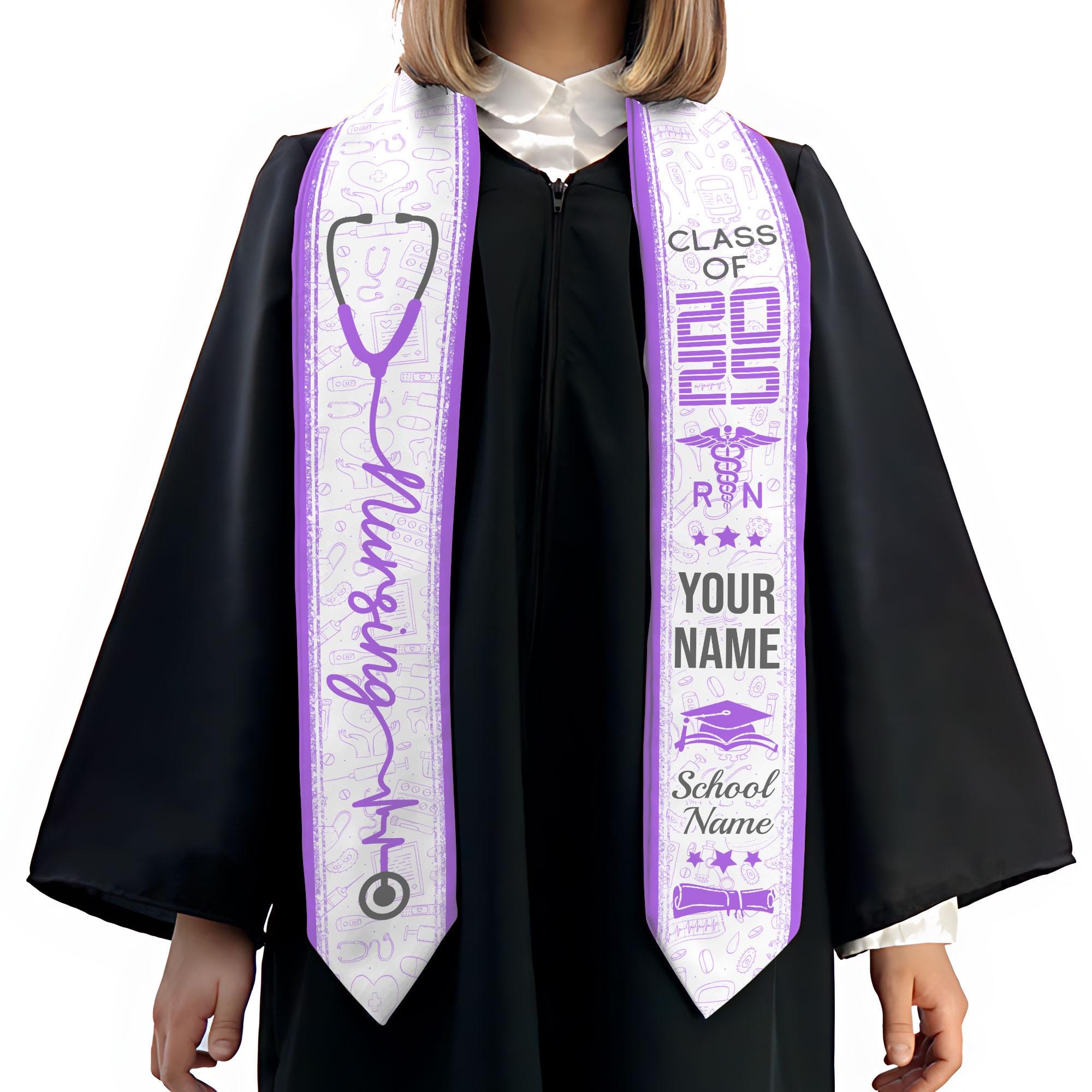 Customized Nursing Stole, Nursing Graduation Stole, RN Stole Nursing Stole Graduation 2025, Nursing Graduation, Nursing Stole Graduate 2025