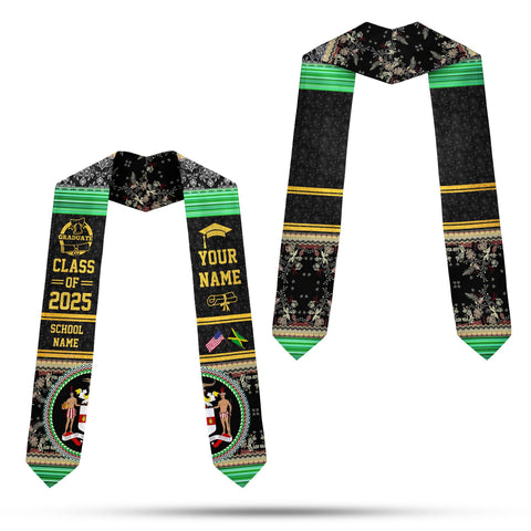 Custom Jamaica Graduation Sash,Custom Jamaica Stole 2025,Jamaica American Flag Graduation Sash 2025,Jamaican Stole, Graduation Class Of 2025