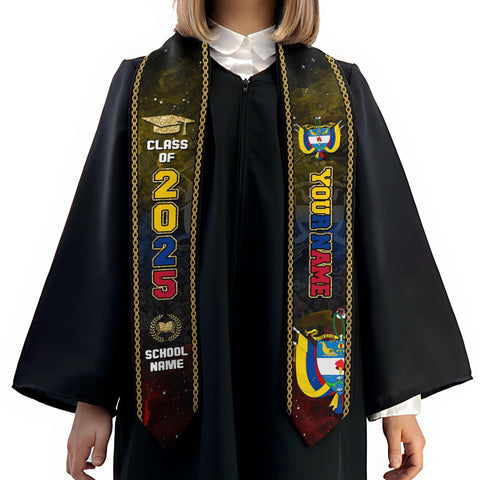 Custom Colombian Graduation Sash 2025, Colombian Graduation Sash, Colombia  American Flag Stole, Colombia Graduation Stole, Graduation Gift
