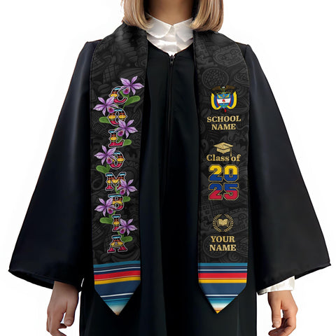 Custom Colombian Graduation Sash 2025, Colombian Graduation Sash, Colombia  American Flag Stole, Colombia Graduation Stole, Graduation Gift