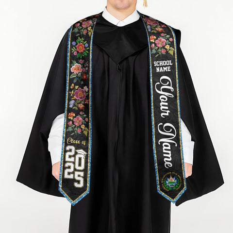 Custom Salvadorans Graduation Sash 2025, El Salvador Graduation Stole 2025, Salvadorans Graduation Sash, Graduation American Flag Stole 2025