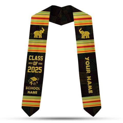 Custom African American Flag Graduation Sash 2025, African Graduation Sash, African Graduation Stole Class Of 2025, African Graduation Gifts