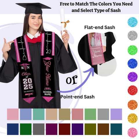 Customized Nursing Stole, Nursing Graduation Stole, RN Stole Nursing Stole Graduation 2025, Nursing Graduation, Nursing Stole Graduate 2025