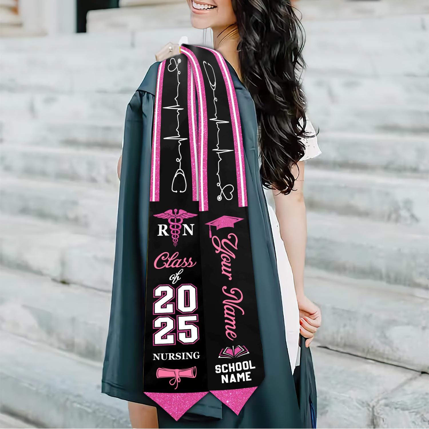Customized Nursing Stole, Nursing Graduation Stole, RN Stole Nursing Stole Graduation 2025, Nursing Graduation, Nursing Stole Graduate 2025