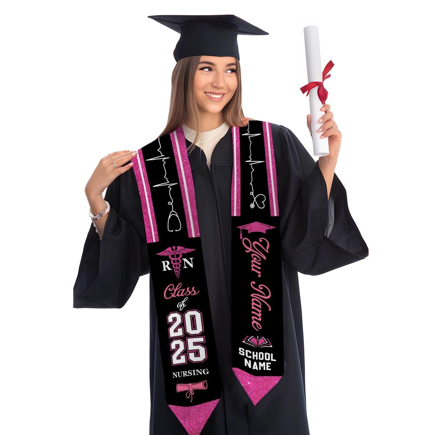 Customized Nursing Stole, Nursing Graduation Stole, RN Stole Nursing Stole Graduation 2025, Nursing Graduation, Nursing Stole Graduate 2025