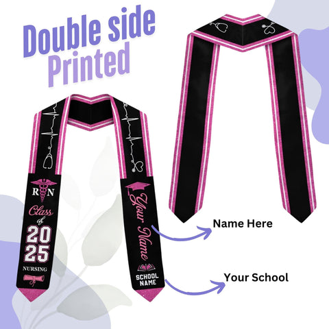 Customized Nursing Stole, Nursing Graduation Stole, RN Stole Nursing Stole Graduation 2025, Nursing Graduation, Nursing Stole Graduate 2025