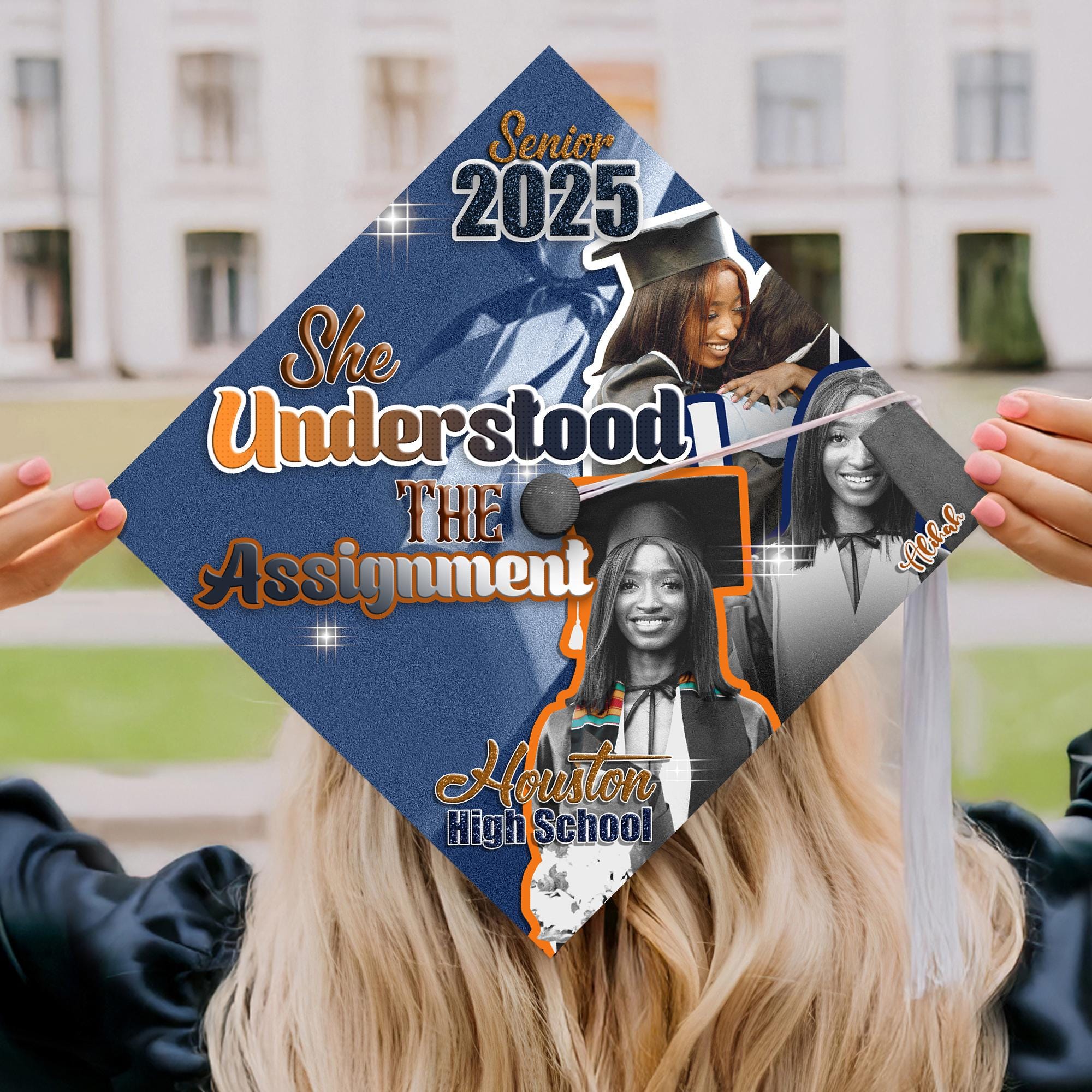 Custom Senior Graduation Cap Topper, High School Grad Cap Topper, Custom Photo Cap Decoration 2025