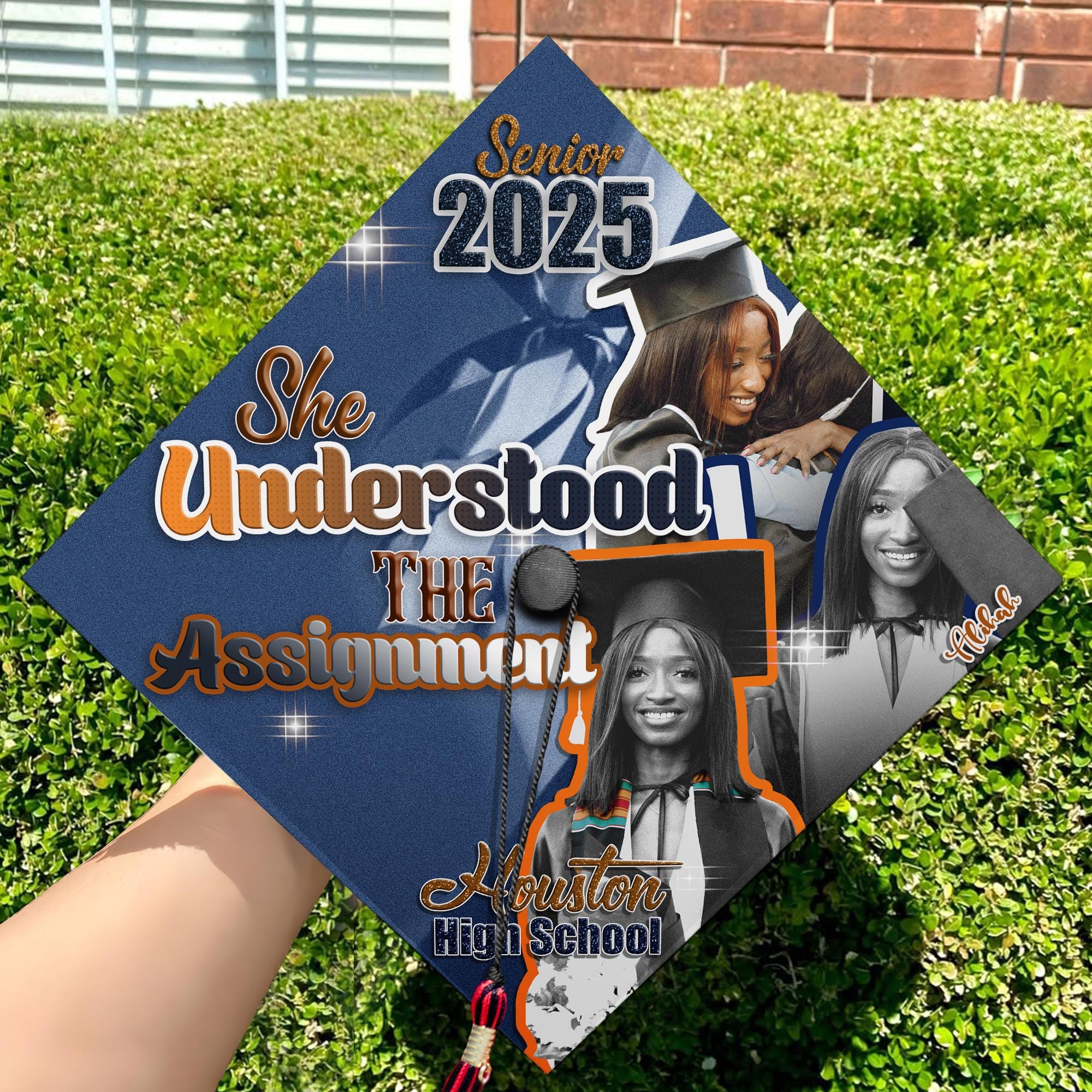 Custom Senior Graduation Cap Topper, High School Grad Cap Topper, Custom Photo Cap Decoration 2025