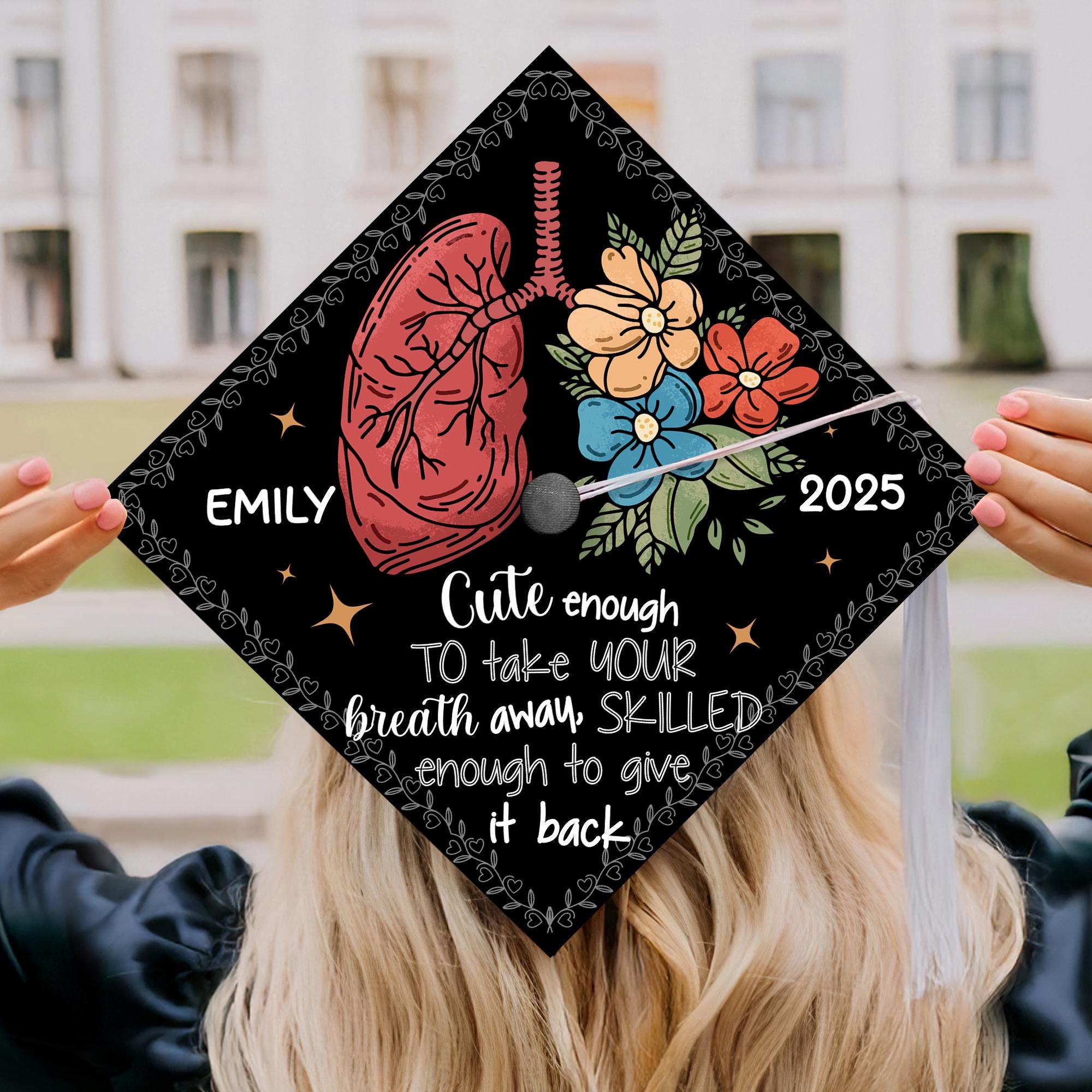 Funny Respiratory Therapist Graduation Cap, Personalized RT Grad Cap To Celebrate Your Big Day, RT Grad Gifts, Class Of 2025