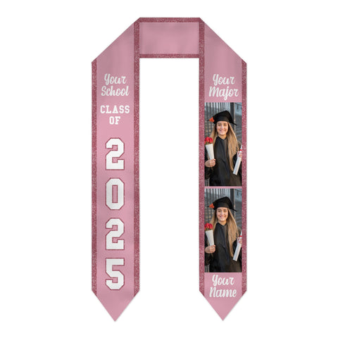 Personalized Congrats 2024 Graduation Stole, Graduation Stole Custom School Name, Your Name, Graduation Sash Gift, Class of 2024 Grad Sash