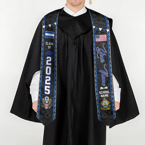 Personalized Honduras Graduation Sash,Honduras American Flag Graduation Sash,Graduation Class Of 2025 Honduran Stole,Honduran Stole 2025