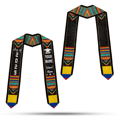 Custom Colombian Graduation Sash 2025, Colombian Graduation Sash, Colombia  American Flag Stole, Colombia Graduation Stole, Graduation Gift