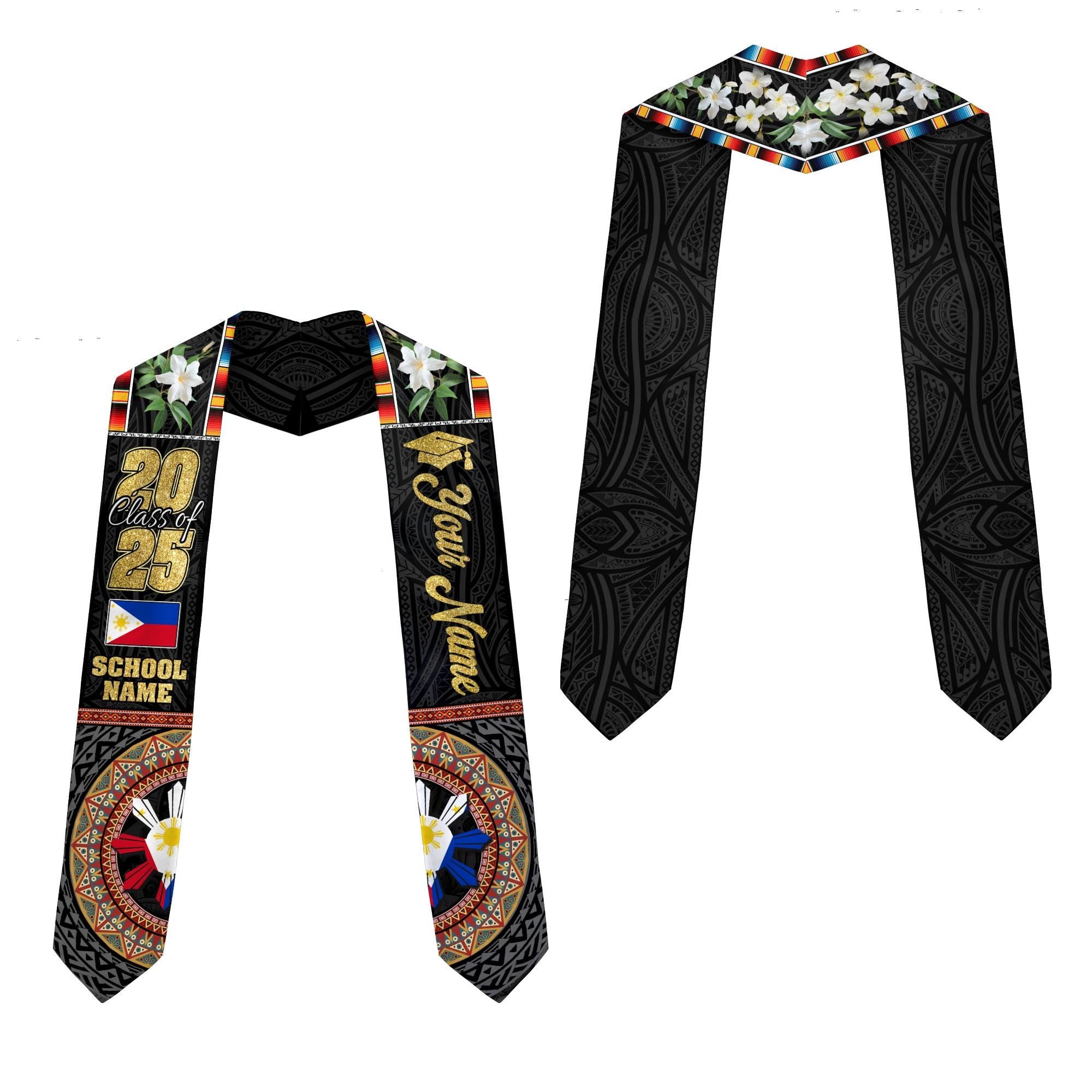 Custom Filipino Graduation Sash 2025,Filipino Graduation Sash,Philippines  American Flag Stole,Philippines Graduation Stole,Graduation Gift
