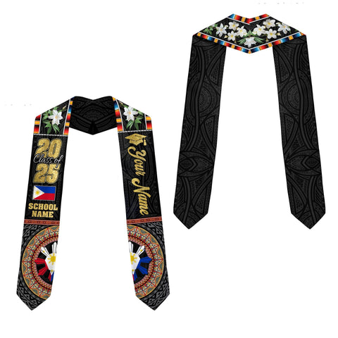 Custom Filipino Graduation Sash 2025,Filipino Graduation Sash,Philippines  American Flag Stole,Philippines Graduation Stole,Graduation Gift