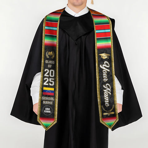 Personalized Venezuela Stole,Custom Venezuela Graduation Sash,Venezuela American Flag Graduation Sash 2025,Venezuela Stole,Venezuela Sash