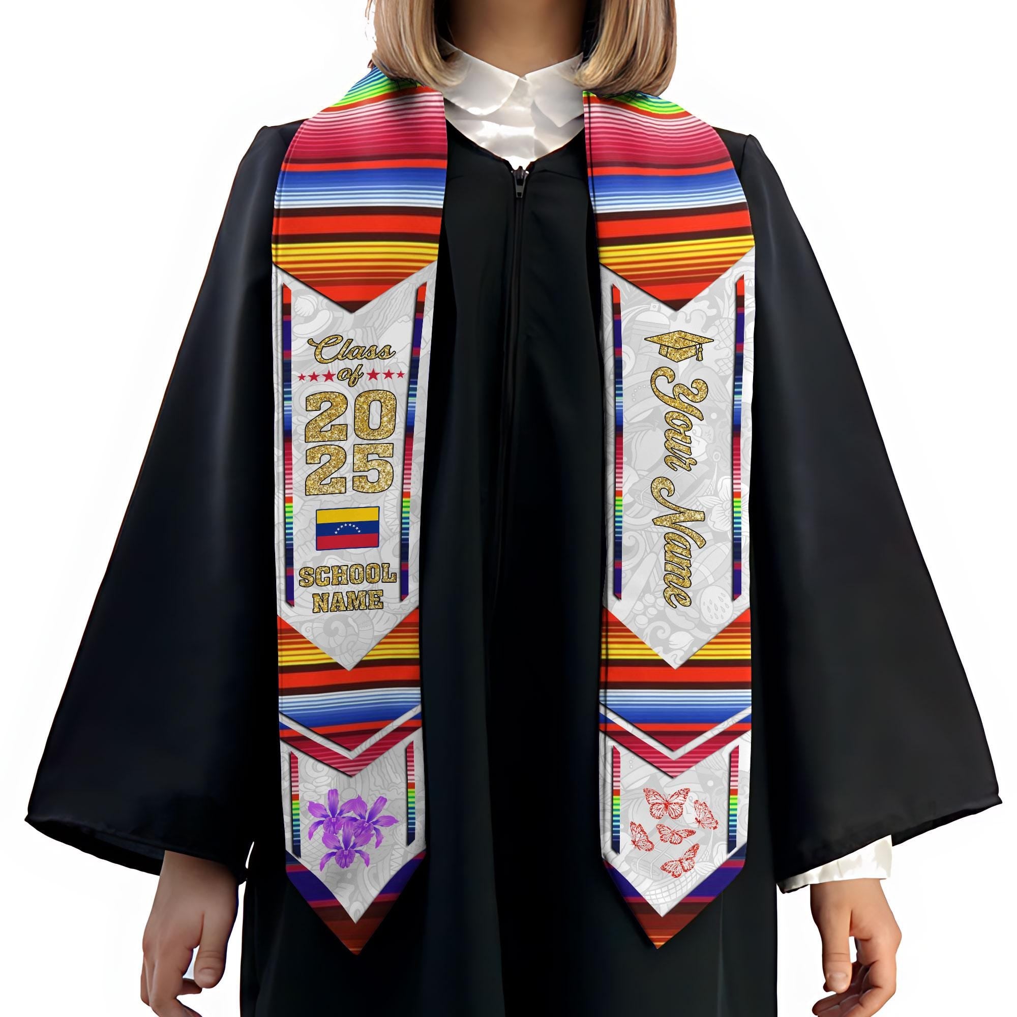 Personalized Venezuela Stole,Custom Venezuela Graduation Sash,Venezuela American Flag Graduation Sash 2025,Venezuela Stole,Venezuela Sash