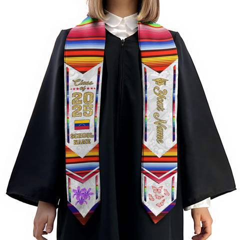 Personalized Venezuela Stole,Custom Venezuela Graduation Sash,Venezuela American Flag Graduation Sash 2025,Venezuela Stole,Venezuela Sash
