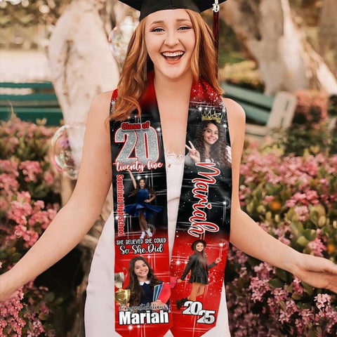 Personalized Congrats 2025 Graduation Stole, Graduation Stole Custom School Name, Your Name, Graduation Sash Gift, Class of 2025 Grad Sash