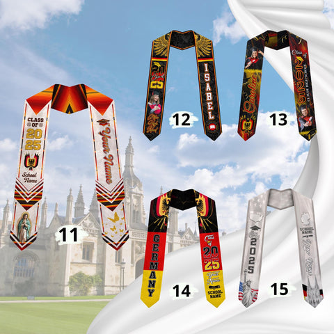 Personalized Germany Stole,Custom Germany Graduation Sash,Germany American Flag Graduation Sash 2025,Germany Stole,Germany Sash
