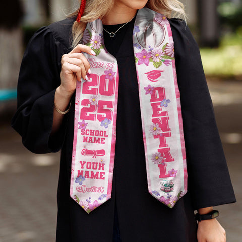 Customized Dental Stole, Dental Graduation Stole, Dental Assistant Stole Graduation 2025, Dental Graduation, Dentist Stole Graduate 2025
