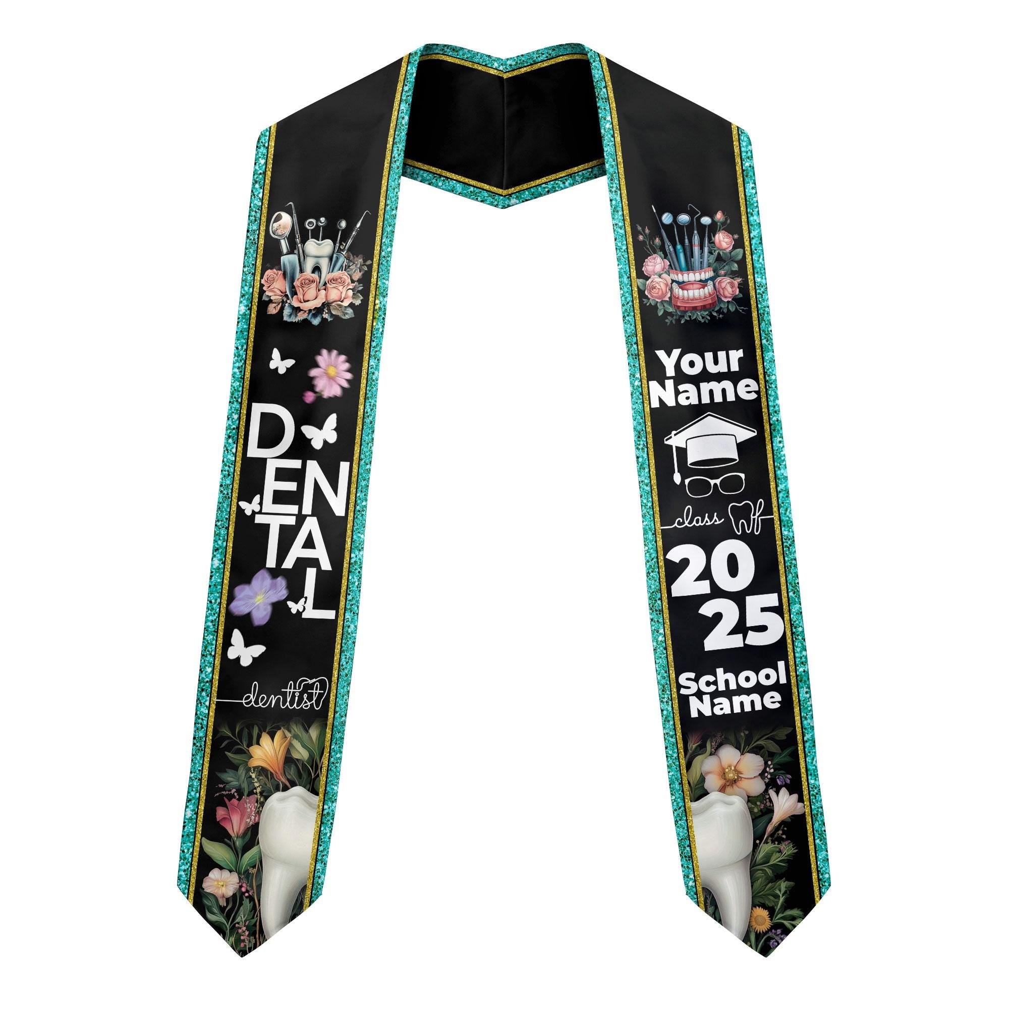 Customized Dental Stole, Dental Graduation Stole, Dental Assistant Stole Graduation 2025, Dental Graduation, Dentist Stole Graduate 2025