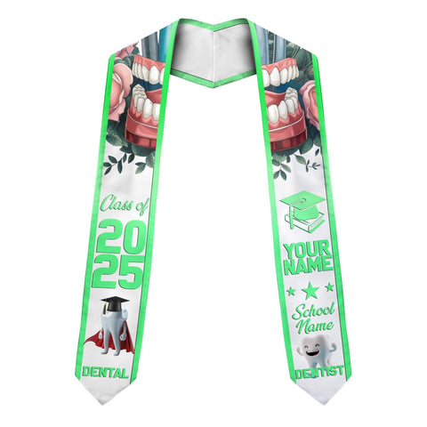 Customized Dental Stole, Dental Graduation Stole, Dental Assistant Stole Graduation 2025, Dental Graduation, Dentist Stole Graduate 2025