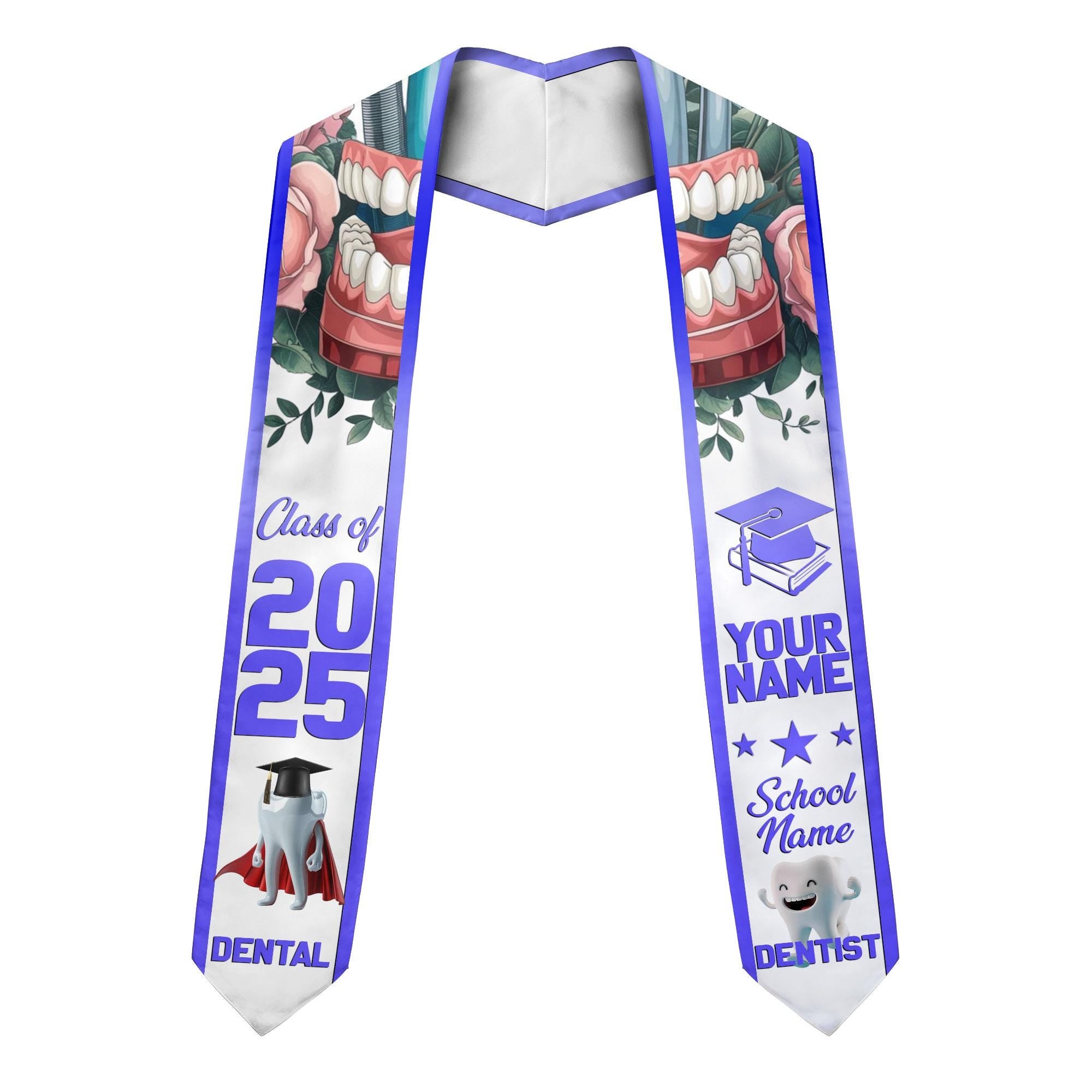 Customized Dental Stole, Dental Graduation Stole, Dental Assistant Stole Graduation 2025, Dental Graduation, Dentist Stole Graduate 2025