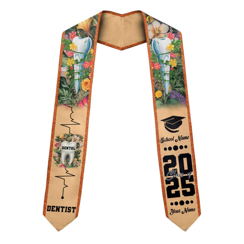 Customized Dental Stole, Dental Graduation Stole, Dental Assistant Stole Graduation 2025, Dental Graduation, Dentist Stole Graduate 2025