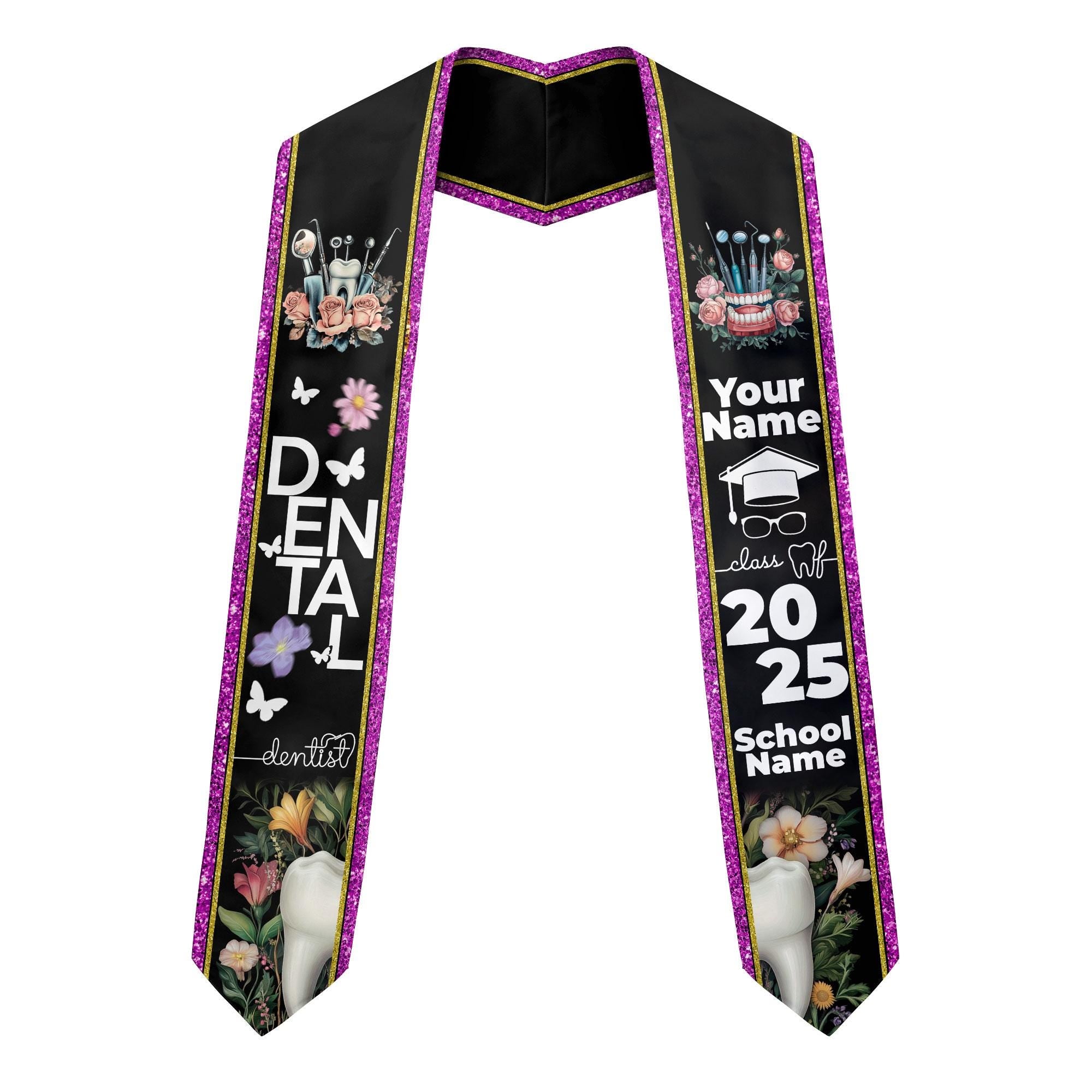 Customized Dental Stole, Dental Graduation Stole, Dental Assistant Stole Graduation 2025, Dental Graduation, Dentist Stole Graduate 2025