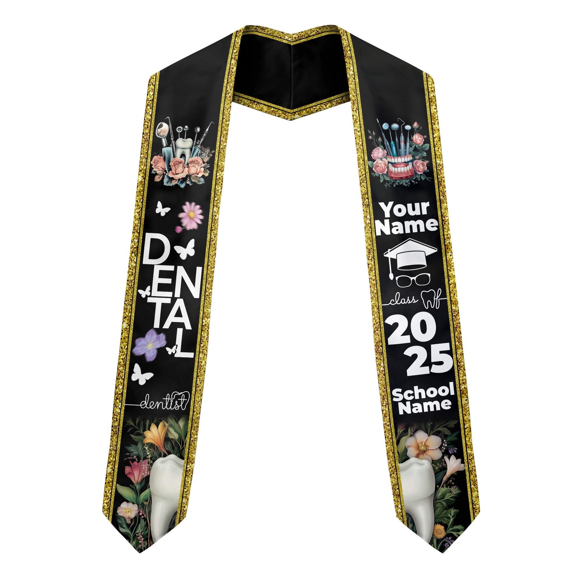 Customized Dental Stole, Dental Graduation Stole, Dental Assistant Stole Graduation 2025, Dental Graduation, Dentist Stole Graduate 2025