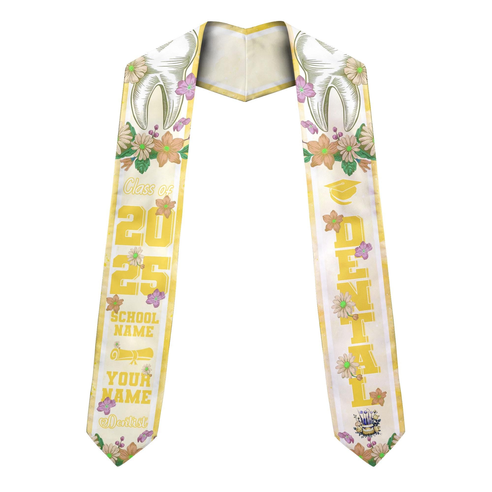 Customized Dental Stole, Dental Graduation Stole, Dental Assistant Stole Graduation 2025, Dental Graduation, Dentist Stole Graduate 2025