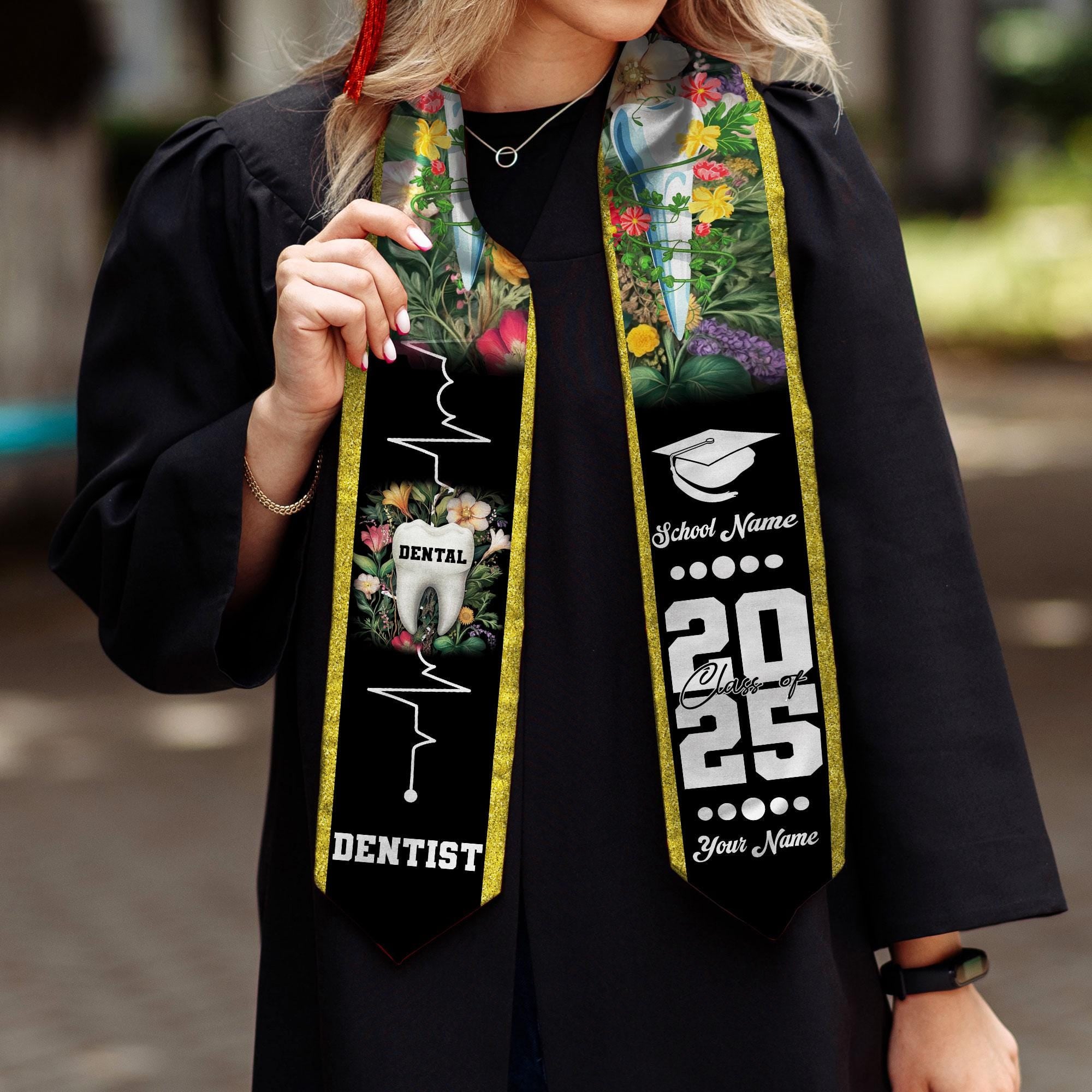 Customized Dental Stole, Dental Graduation Stole, Dental Assistant Stole Graduation 2025, Dental Graduation, Dentist Stole Graduate 2025