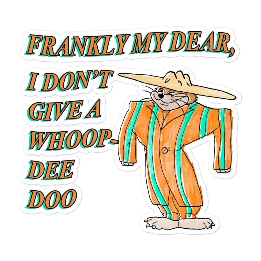 Whoop Dee Doo Bubble-free stickers