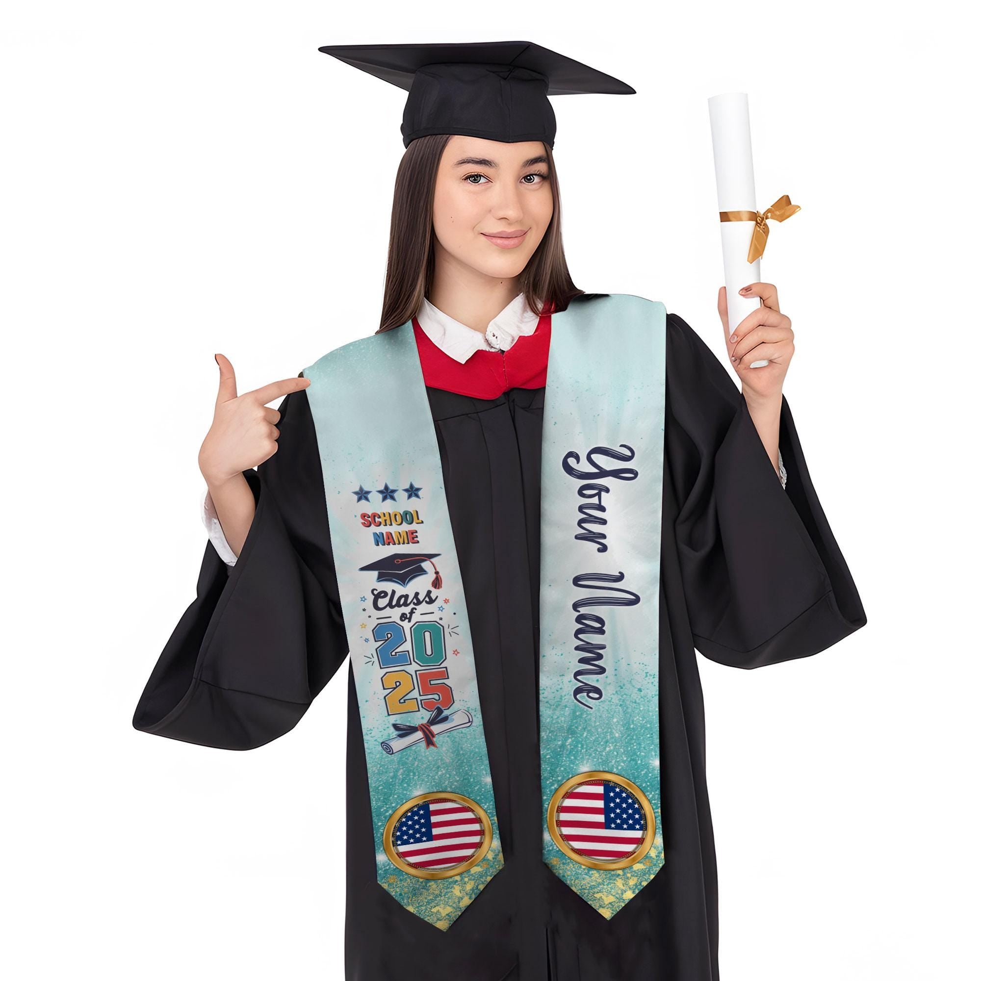 Custom Teacher Graduation Stole Class Of 2025, Teacher Stole 2025,Teacher Stole, Pencil Stole Graduation For Teachers, Sash For Teacher